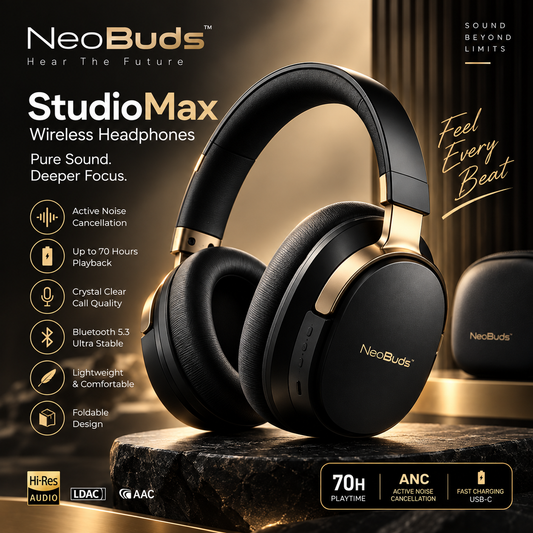 NeoBuds StudioMax – Wireless Over-Ear Headphones with ANC
